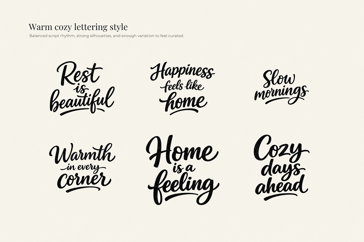 Cozy Quotes Lettering Bundle, an Object Graphic by Yanakicc (Photo 4 of 9)