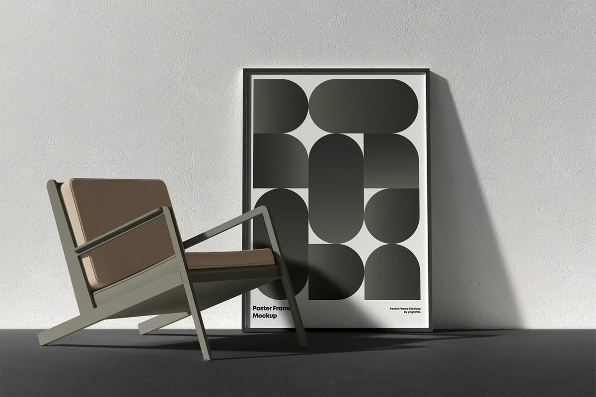 Poster Frame Mock-up, an Advertising Mockup by zippypixelstudio (Photo 3 of 16)