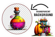 Whimsical Halloween Clipart, an Illustration by Libby Wishes (Thumbnail 5 of 7)