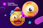 Emoty - 3D Party Emoji, a Characters & Person 3D Model by Illustraly Design (Thumbnail 4 of 8)