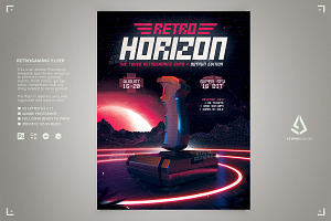Game Night Flyer Retro Joystick