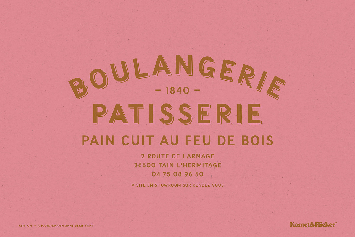 Kenton - A Hand-drawn Font, a Sans Serif Font by Komet & Flicker (Photo 3 of 12)