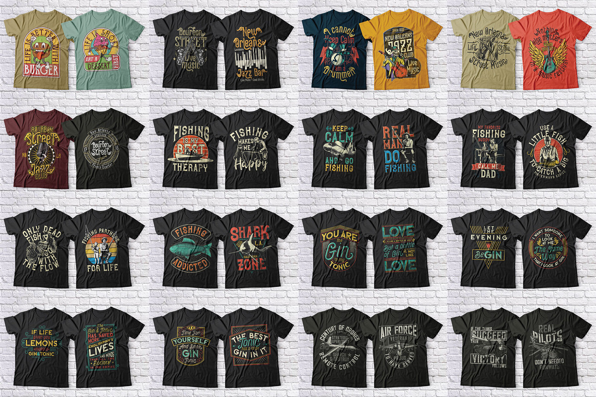153 editable tshirt designs BUNDLE, a Decorative Illustration by VozzyStock (Photo 3 of 6)