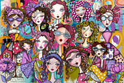 Vivid Whimsy: Whimsical paper dolls, a Person Illustration by NiiiNArt (Thumbnail 4 of 7)