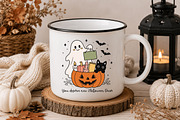Cute Ghost with Pumpkin Decor PNG, a Seasonal Illustration by Designworld (Thumbnail 4 of 4)