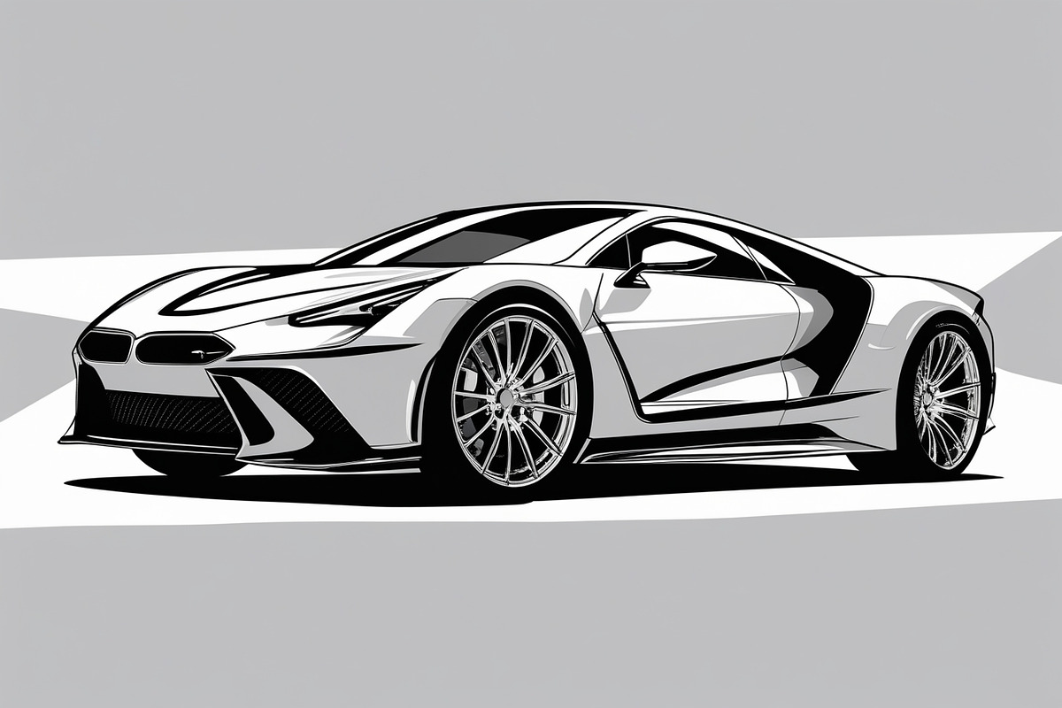 Fast Sport Car Outline Set, an Illustration by jahid234 (Photo 5 of 9)