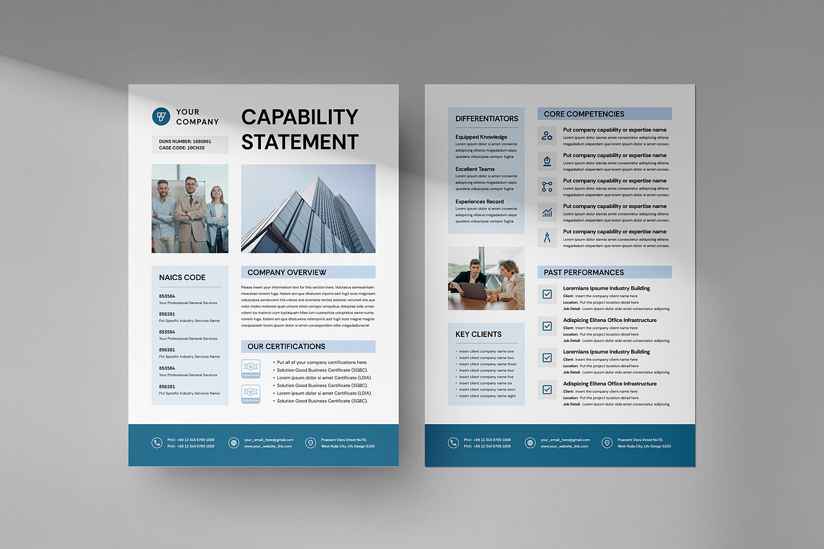 Capability Statement | Canva & Word, a Flyer Template by Leaflove (Photo 2 of 5)