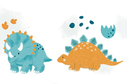Dinos Roar - Cliparts, an Illustration by Lolytop Studio (Thumbnail 2 of 2)
