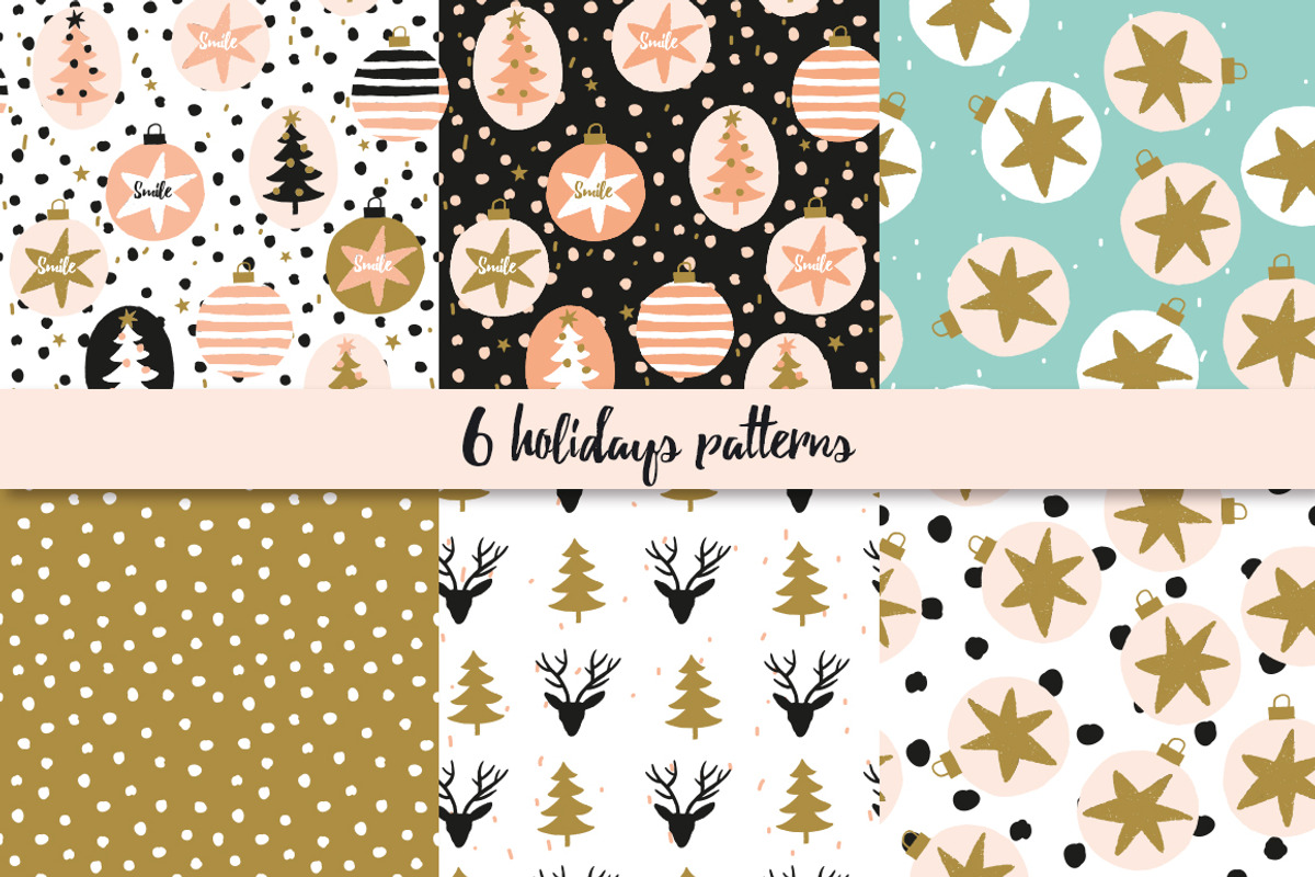 Winter Holidays patterns, a Pattern Graphic by OJardin (Photo 4 of 5)