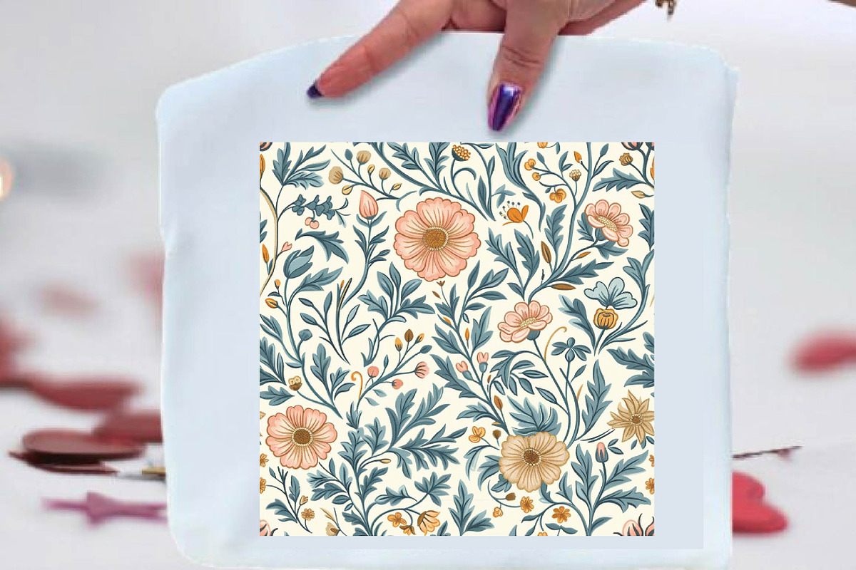 Vintage William Morris Style Floral, a Pattern Graphic by SVGArt (Photo 7 of 9)