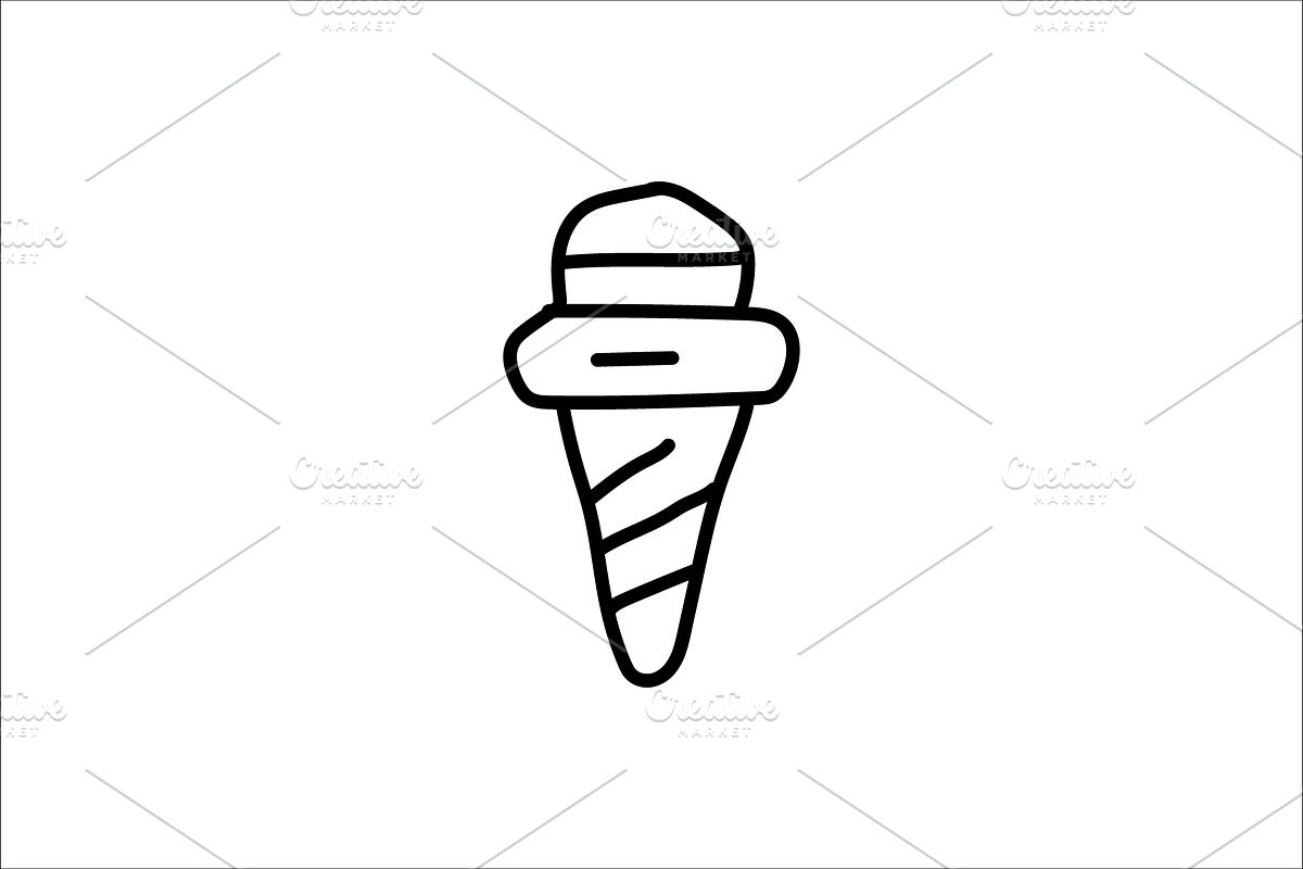 Ice cream logo, an Outline Icon by Vectorium Studio