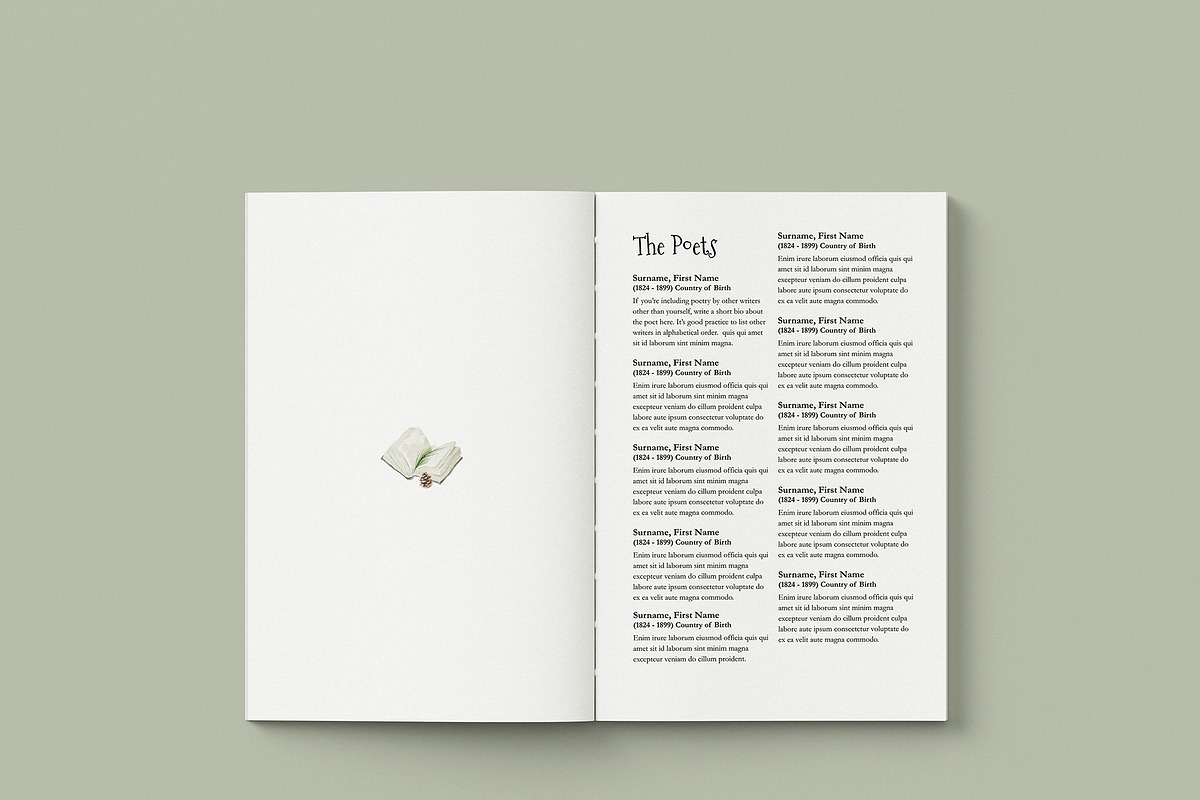 Illustrated Poetry Book Template, a Templates & Theme by Wilsonian Press (Photo 9 of 11)