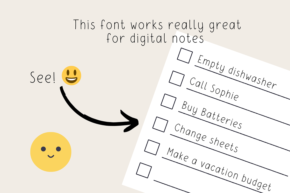 Raccoon Cute Handwritten Font, a Handwritten Font by Sofia Skoog (Photo 4 of 10)