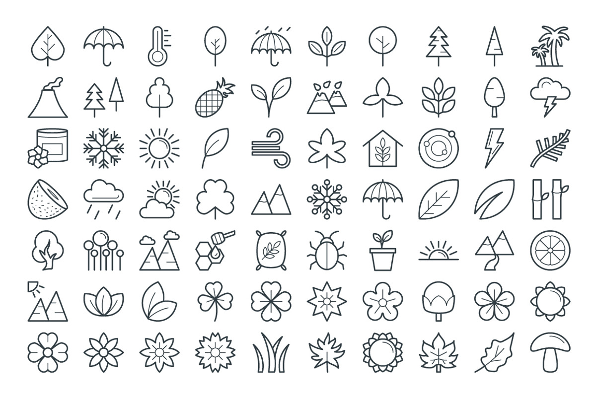 125+ Nature Vector Icons, an Outline Icon by Vectors Market (Photo 2 of 3)