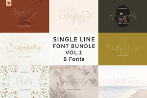 Single Line Font Bundle Vol. 1