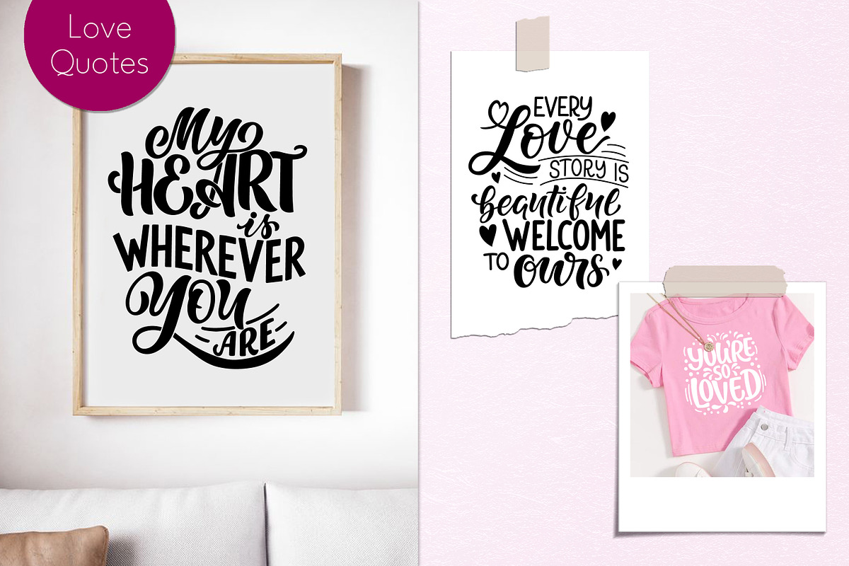 Love Quotes. SVG Quotes, a Graphic by rinaletters (Photo 4 of 7)