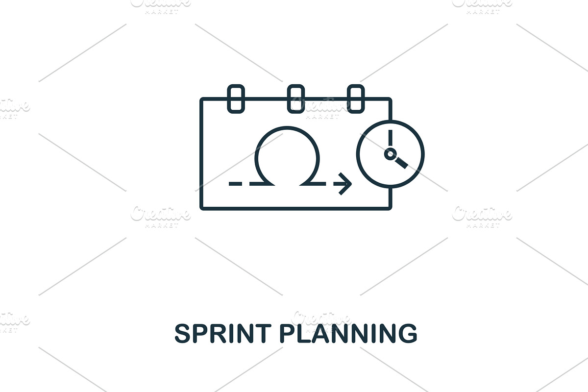 Sprint Planning icon. Simple element, an Object Graphic by Aimagenarium ...