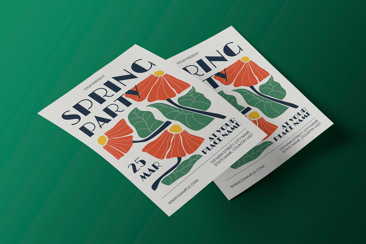 Creative Spring Party Flyer, a Flyer Template by Neermana (Photo 3 of 4)