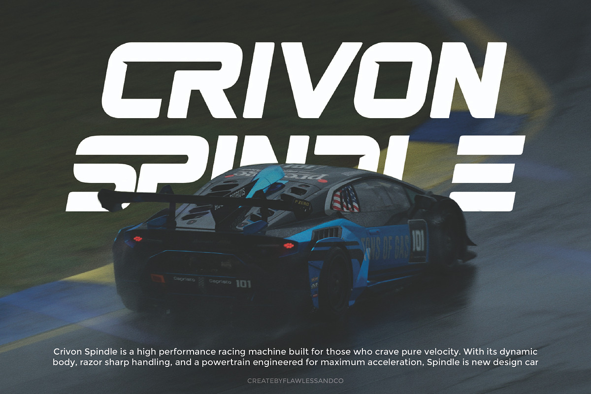 Grecho Turbo - Sport Racing Font, a Font by Flawless And Co (Photo 3 of 10)