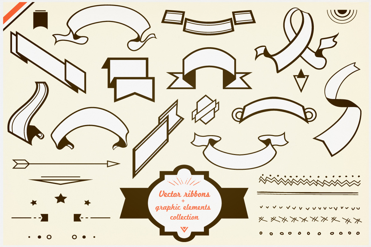 vector ribbons and graphic elements, an Object Graphic by Pelican graphics