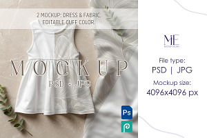 Kids Dress Mockup Fabric PSD Clothin, a Shirt Mockup by Mie Mockup Studio