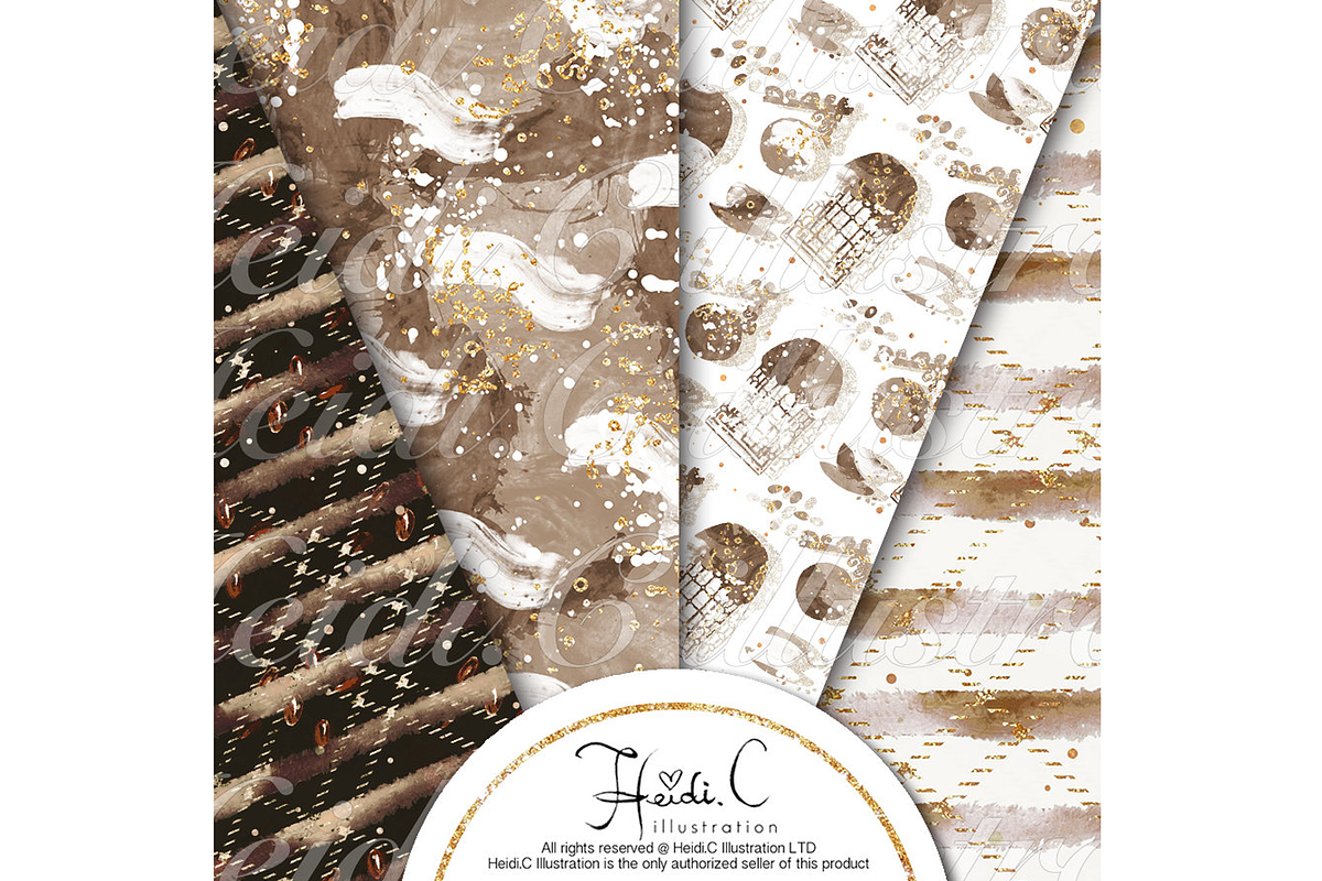 Coffee Time Paper Pack, a Pattern Graphic by HeidiCIllustration (Photo 5 of 5)