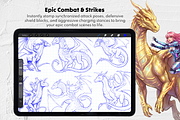 Dragon Rider Bases Procreate Stamps, a Brush Add-On by Selentaori Studio (Thumbnail 5 of 11)