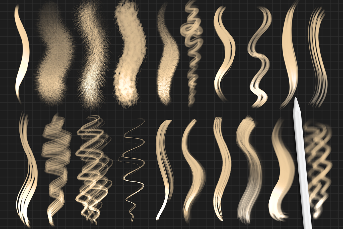 Procreate Hair Brushes, a Brush Add-On by LaurenceVArtiste (Photo 4 of 7)