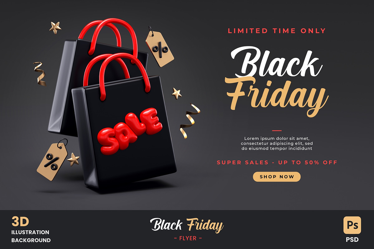 Black Friday Commercial Flyer, a Marketing Template by TandemStock (Photo 1 of 4)