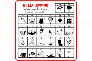 Spring Doodles - Dingbats Font