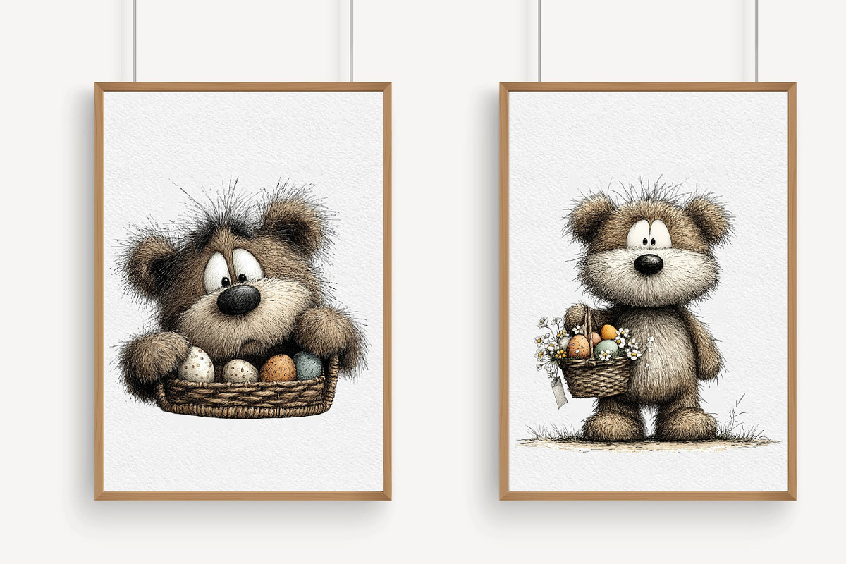 Whimsical Easter Teddy Bear Clipart-, an Illustration by Libby Wishes (Photo 2 of 6)