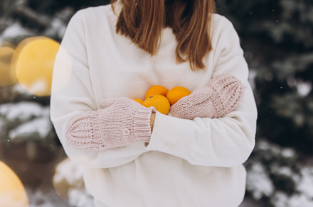 Happy beautiful girl in winter, a Holiday Photo by Cherkas Photography