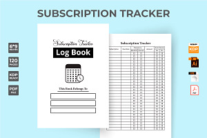 Subscription Log Book KDP Interior