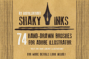 Shaky inks - brushes for Illustrator, a Brush Add-On by Guerillacraft (Thumbnail 1 of 5)