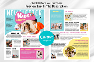 Kids Newsletter Canva Template