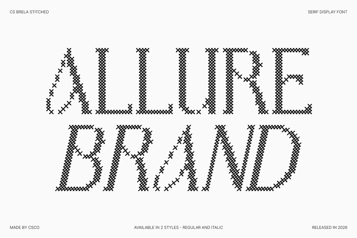 CS Brela Stitched, a Serif Font by Craft Supply Co. (Photo 3 of 8)