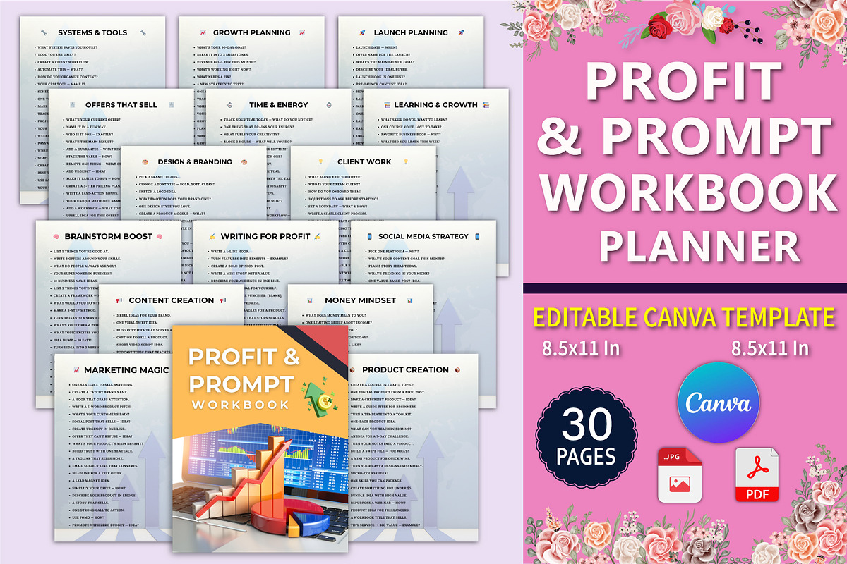 The Profit & Prompt Workbook Planner