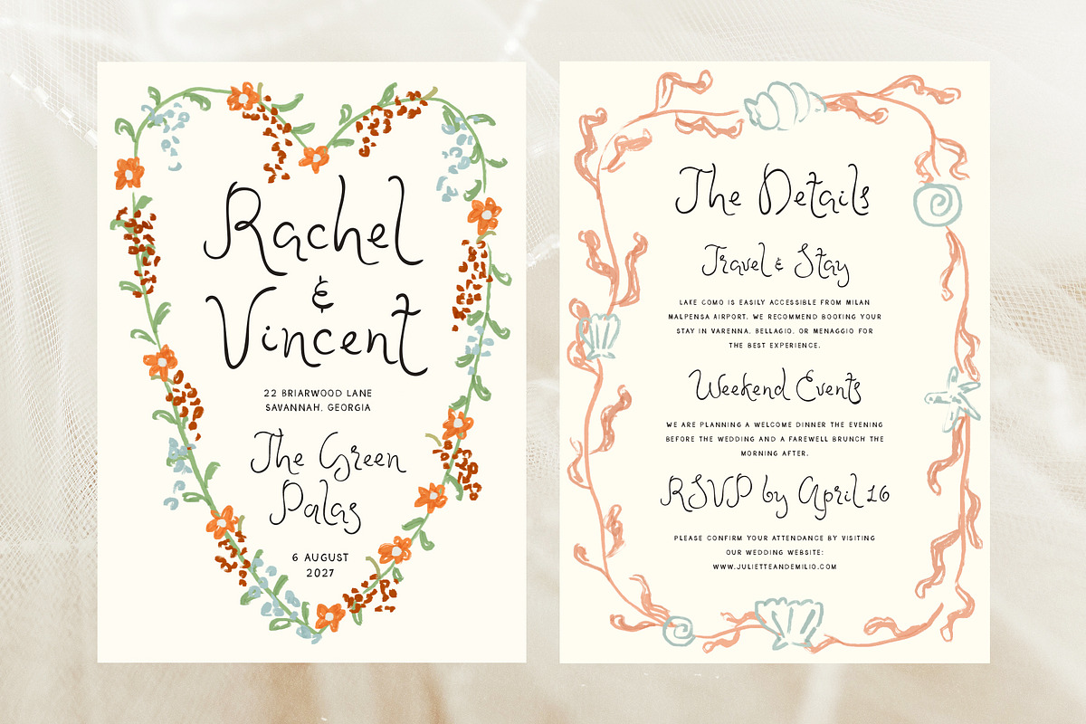 Whimsical Romantic Hand-drawn Frames, a Background Graphic by Ayya Studio (Photo 7 of 11)