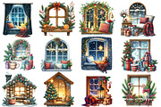 Christmas cozy window clipart, an Illustration by Designworld (Thumbnail 5 of 6)