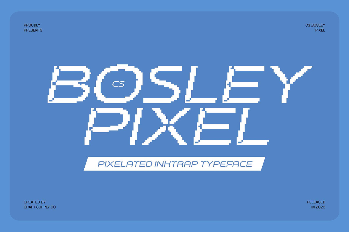 CS Bosley Pixel, a Sans Serif Font by Craft Supply Co. (Photo 1 of 8)