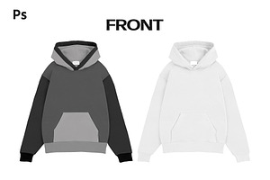 Hoodie Template Hoodie PSD Mockup