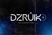 Dzruik Futuristic Logo Font, a Sans Serif Font by WhymoreArt (Thumbnail 1 of 10)