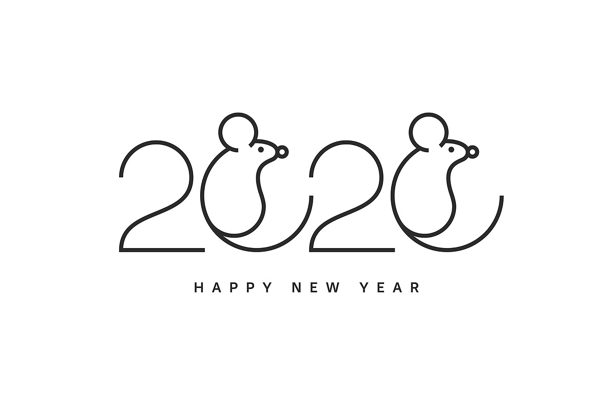 2020 New Year Mouse Logo, an Object Graphic by Flower Travelin Man