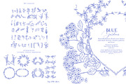 Blue Gardens Chinoiserie set, a Texture Illustration by Patishop Art (Thumbnail 9 of 11)