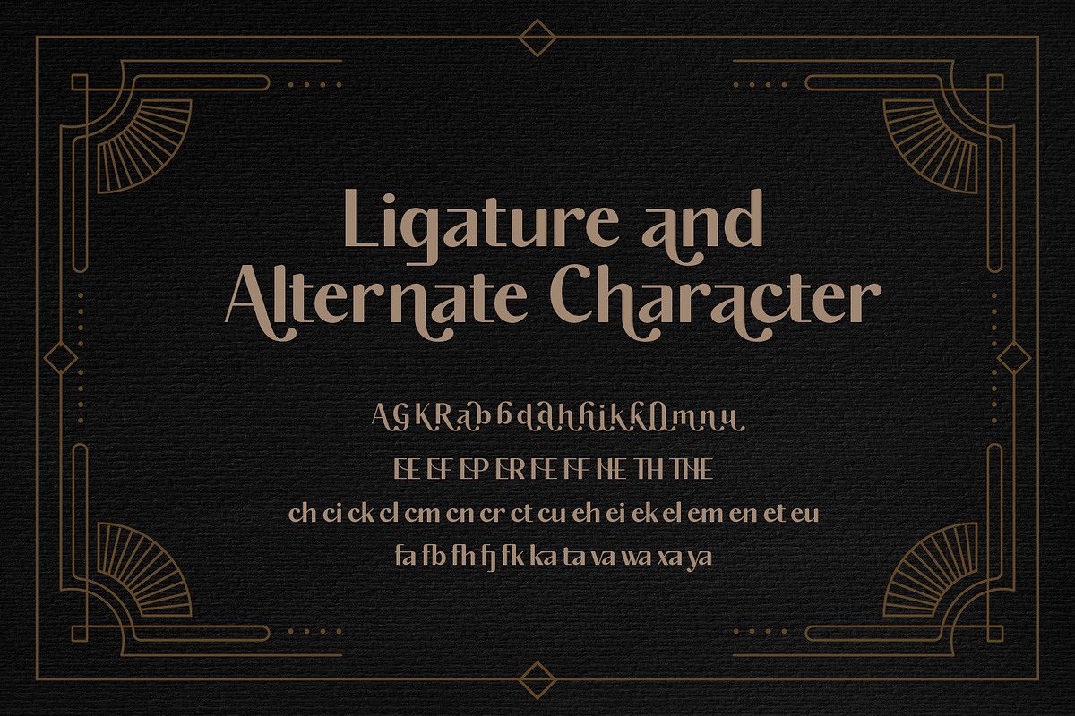 The Deco Noir - Art Deco Typeface, a Sans Serif Font by Dikas Studio (Photo 5 of 7)