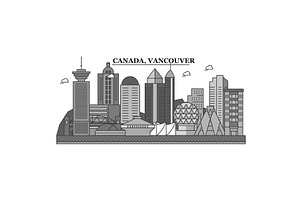 Canada, Vancouver City Skyline