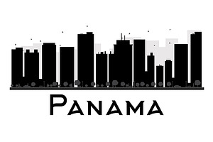 Panama City Skyline Silhouette