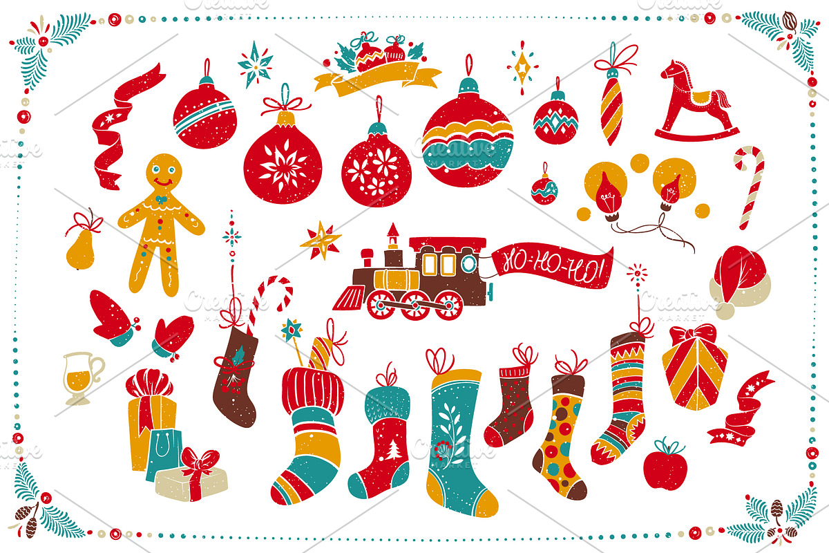 Christmas Cartoon Textured Drawings, a Decorative Illustration by Adiemus (Photo 4 of 5)