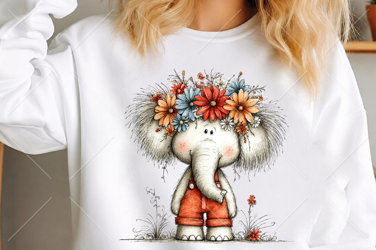 Whimsical Summer Animals Clipart, a Seasonal Illustration by Canvas Craft (Photo 5 of 10)