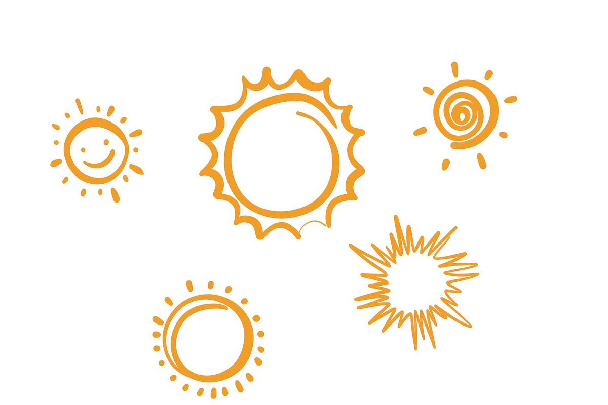 Doodle yellow sun collection, a Decorative Illustration by Anada Arty (Photo 6 of 10)